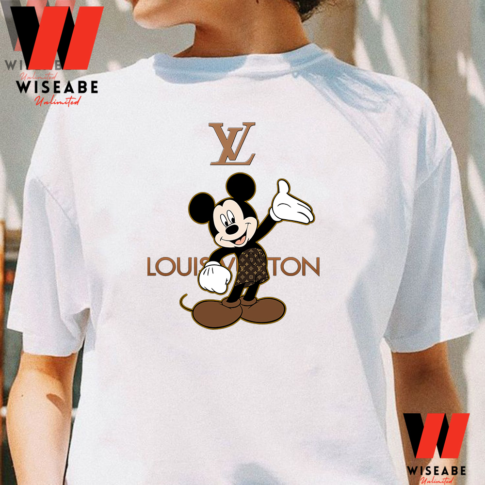 Mickey Mouse Louis Vuitton Tshirt, Women and Men Fashion Louis Vuitton Shirt, LV Tee, Women Tee, LV Luxury Tshirt Hoodie White M | CustomTeaShirt