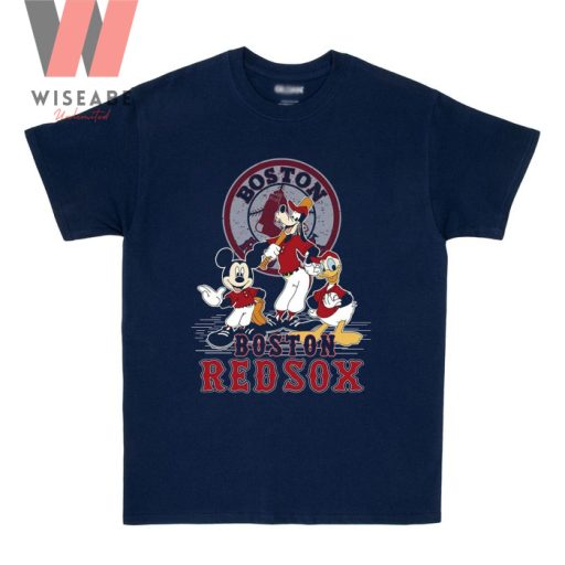 Cheap MLB Disney And Logo Boston Red Sox Shirt