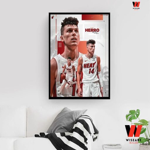 Perfect NBA Basketball Number 14 Miami Heat Tyler Herro Poster For Fan