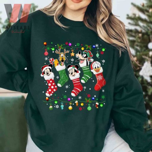 Cute Mickey And Friends Sock Disney Christmas Sweatshirt