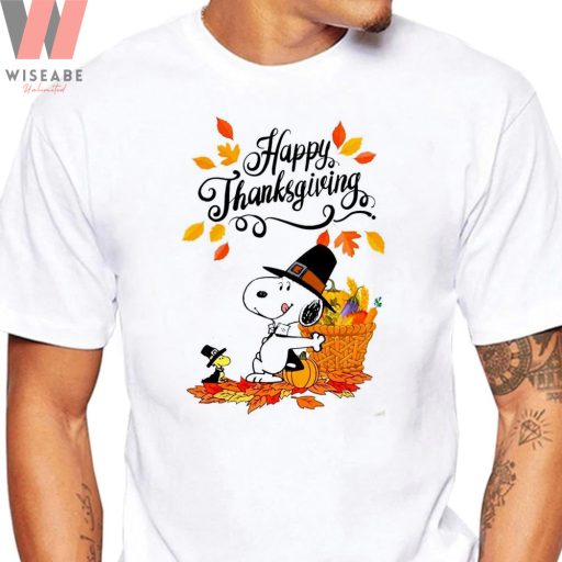 Cute Autumn Thanksgiving Pumpkins Snoopy And Woodstock Peanuts Thanksgiving T Shirt