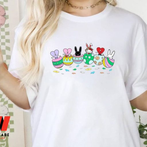 Colorful Un Verano Sin Ti Heart Logo Bunny Eggs  Bad Bunny Easter Shirt, Funny Easter Gifts For Adults
