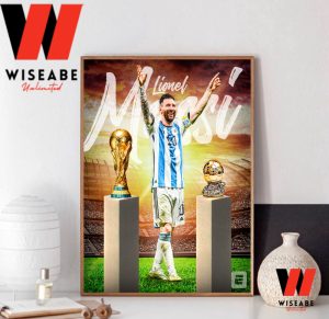 Unique Lionel Messi With Noble Trophys Poster