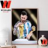 Hot Lionel Messi With World Cup Trophy 2022 Poster