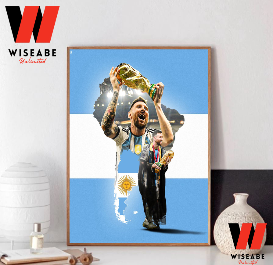 Hot Lionel Messi Argentina National Football Team World Cup Champions 2022 Poster