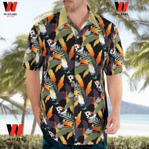 Cheap Tropical Bromeliad Pattern Pikipek Pokemon Button Up Shirt, Pokemon Hawaiian Shirt