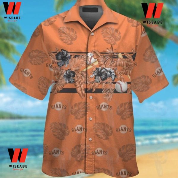 Orange Tropical Florish MLB Baseball San Francisco Giants Hawaiian Shirt, Sf Giants Aloha Shirt