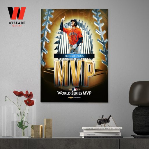 Unique MBL Baseball 2022 Jeremy Pena MVP Houston Astros World Series Poster