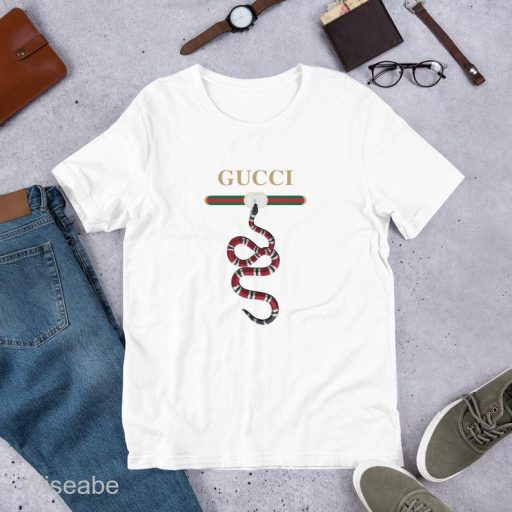 Red Snake Gucci Logo T-Shirt, Gucci Shirt Cheap