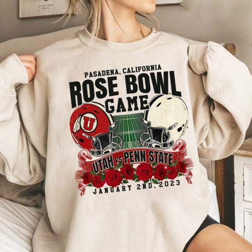 Vintage Penn State And Utah Utes Football Rose Bowl Champions 2023 Shirt