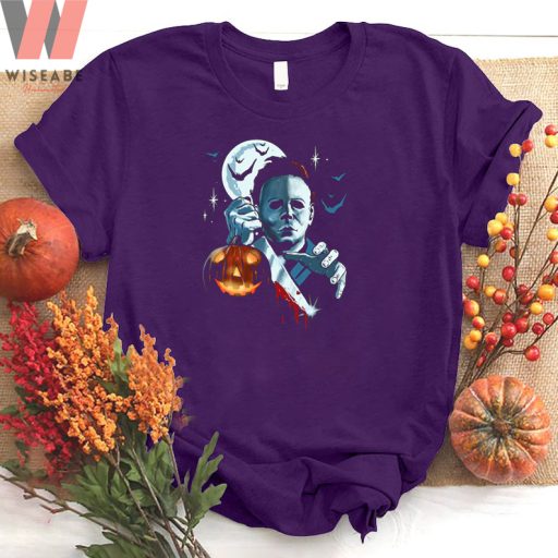 Horror Myers With Knife Pumpkin Face Michael Myers Vintage Shirt