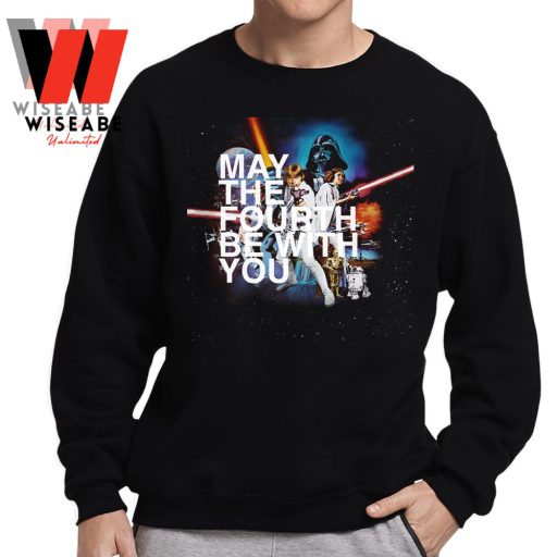 Vintage Disney Star Wars May The 4th Be With You T Shirt, Star Wars Merchandise For Adults