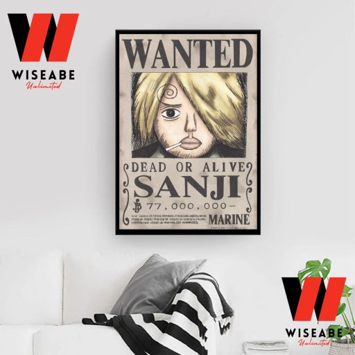 Funny Sanji Enies Lobby Arc One Piece Bounty Poster, One Piece Merchandise