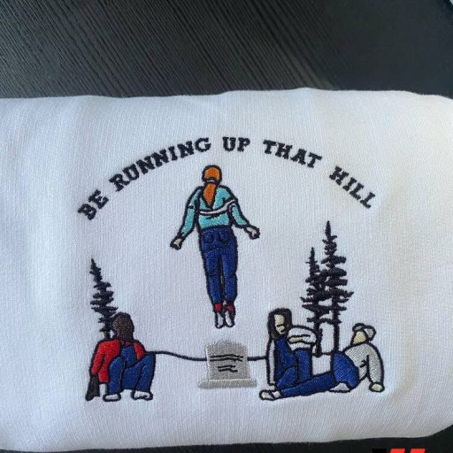 Be Running Up The Hill Max Mayfield Floating Scenes Stranger Things Embroidered Shirt