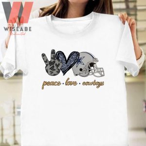 Retro NFL Texas Football Peace Love And Cowboys T Shirt