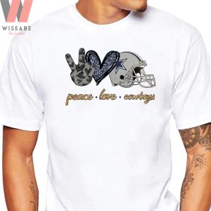 Retro NFL Texas Football Peace Love And Cowboys T Shirt