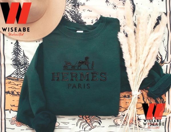 Vintage Hermes Logo Embroidered Shirt Womens, Hermes Sweatshirt For Your Family