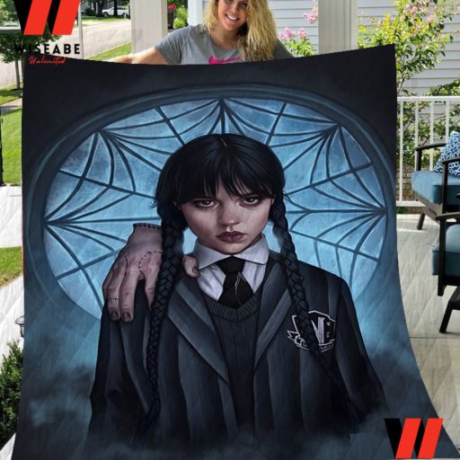 Wednesday Addams And Things Netflix Series Halloween Blanket, Wednesday Addams Merchandise