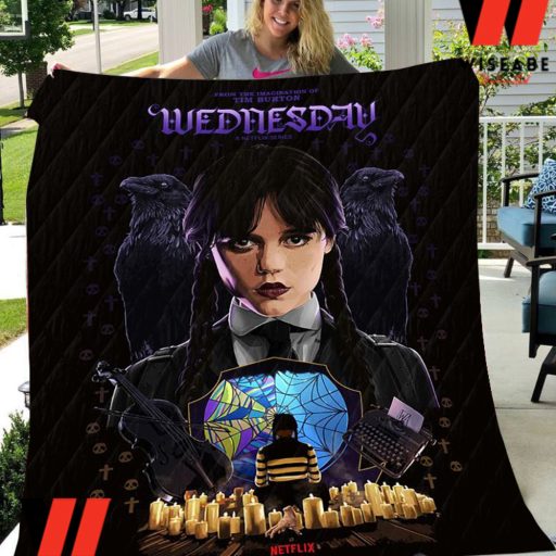 Wednesday Addams Netflix Series Halloween Blanket, Wednesday Addams Merchandise