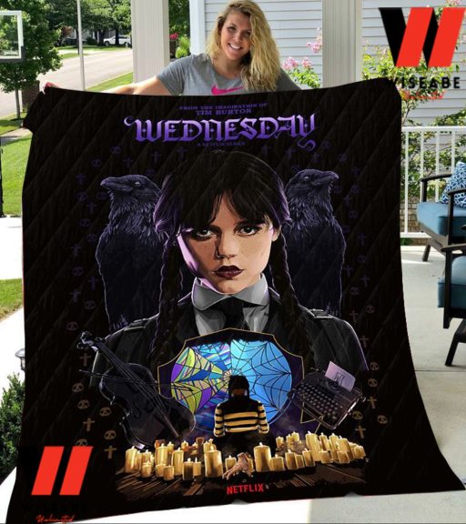 Wednesday Addams Netflix Series Halloween Blanket, Wednesday Addams Merchandise