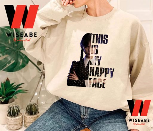 Vintage This Is My Happy Face Wednesday Addams 2022 Sweatshirt