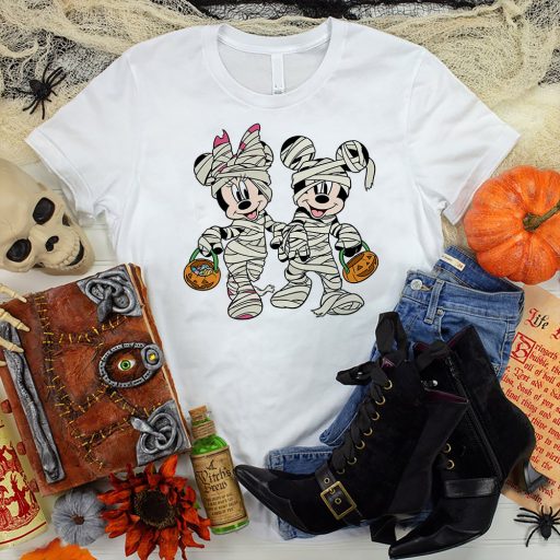 Cheap Disney Mickey And Minnie Mummies Costume Mickey Halloween Shirt