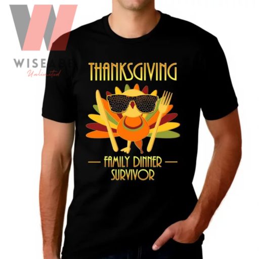 Thanksgiving Family Dinner Survivor Funny Thanksgiving T Shirt