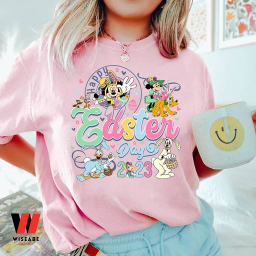 Cheap Disney Happy Easter Day 2023 Womens Easter Shirt, Easter Gifts For Girlfriend