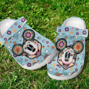 Disney Mickey Mouse Flowers Blue Halloween Disney Crocs