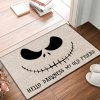 Jack Skellington Face Hello Darkness My Old Friend Horror Door Mat