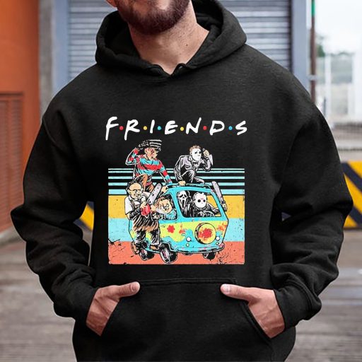 Cheap Six Killer Characters Are Coming Friends Halloween Hoodie