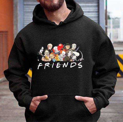 Cheap Horror Killer Characters Are Coming Friends Halloween Hoodie