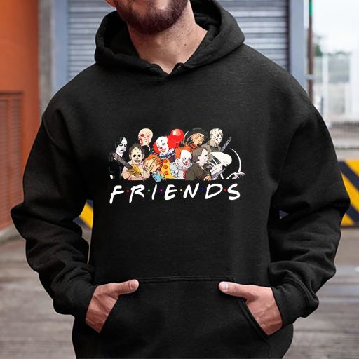 Cheap Horror Killer Characters Are Coming Friends Halloween Hoodie