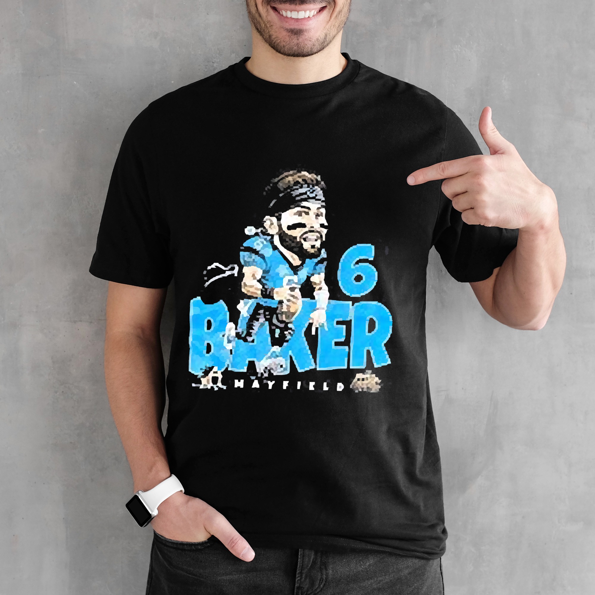 Cheap Carolina Panthers 06 Baker Mayfield T-Shirt