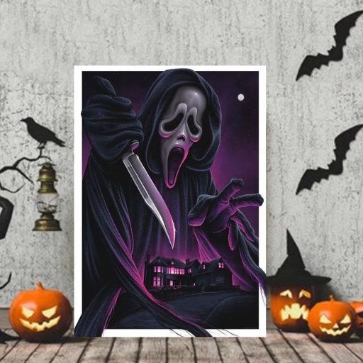 Horror Ghostface Is Finding You Halloween Painting Canvas