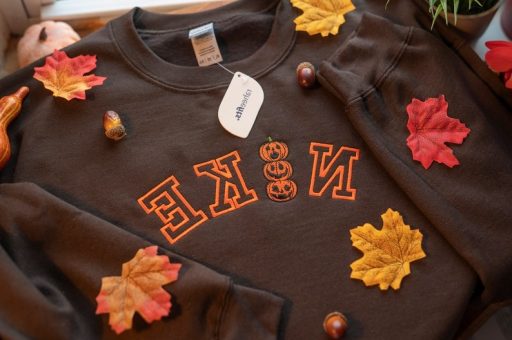 Unique Nike Pumpkin Embroidered Nike Halloween Sweatshirt