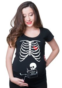 Cheap Halloween Baby Maternity Skeleton Maternity Shirt