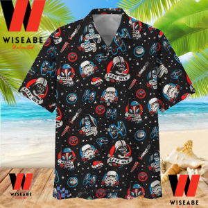 Dark Vader Stromtrooper And Boba Fett Star Wars Hawaiian Button Up Shirt, Star Wars Merchandise