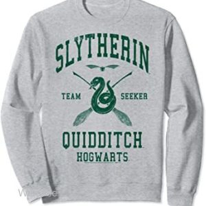 Slytherin Quidditch Team Seeker Green Logo Harry Potter Crew Neck Sweatshirt, Harry Potter Merchandise