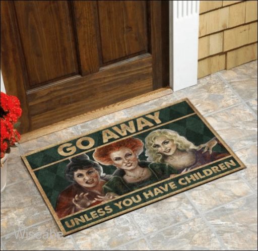 Hocus Pocus Go Away Doormat Unless You Have Children Halloween Doormat, Halloween Front Door Decoration