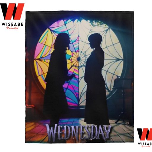 Wednesday Addams And Enid Sinclair Stained Glass Nevermore Academy Blanket