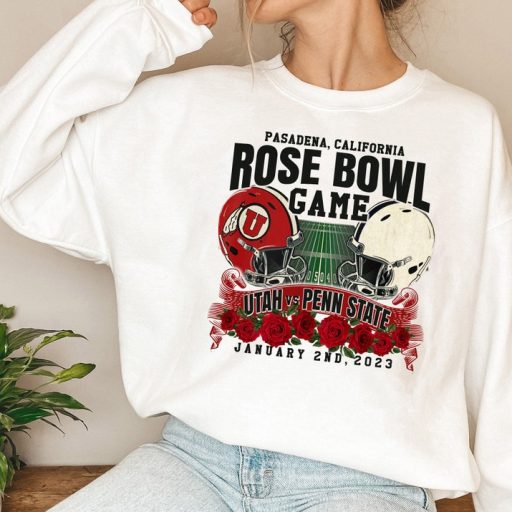 Vintage Penn State And Utah Utes Football Rose Bowl Champions 2023 Shirt