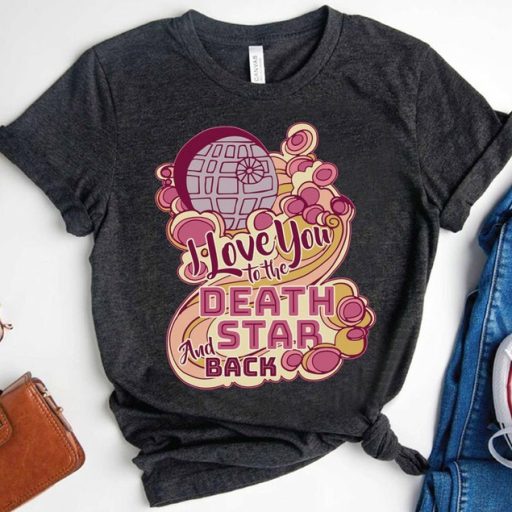 Star Wars I Love You to the Death Star and Back T-shirt, Disney Happy Valentines Day Couples Matching Tee Magic Kingdom Disneyland Trip Gift