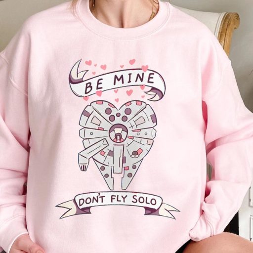 Millennium Falcon Be Mine Don't Fly Solo Star Wars Valentines Couple T shirt, Valentines Day Gifts For Women