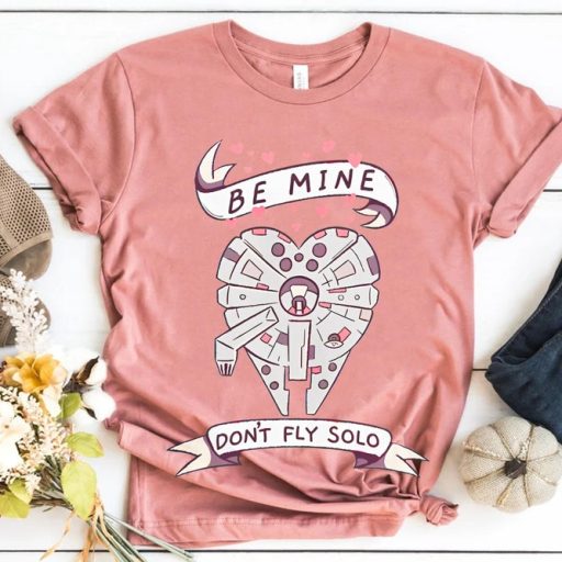 Millennium Falcon Be Mine Don't Fly Solo Star Wars Valentines Couple T shirt, Valentines Day Gifts For Women