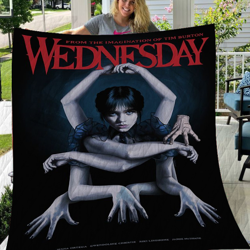 Wednesday Addams Dance Fleece Blanket, Wednesday Addams Merchandise