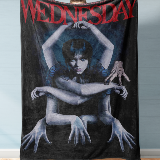 Wednesday Addams Dance Fleece Blanket, Wednesday Addams Merchandise