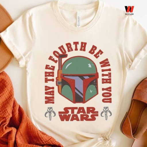 Cheap Boba Fett Helmet May The 4th Be With You T Shirt