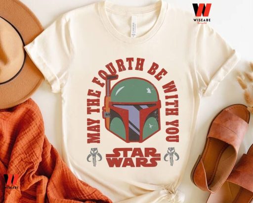 Cheap Boba Fett Helmet May The 4th Be With You T Shirt