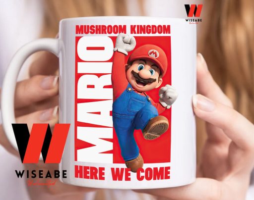 Cheap Mushroom Kingdom Here We Come Super Mario Bros Movie Coffee Mug, Nintendo Coffee Mug